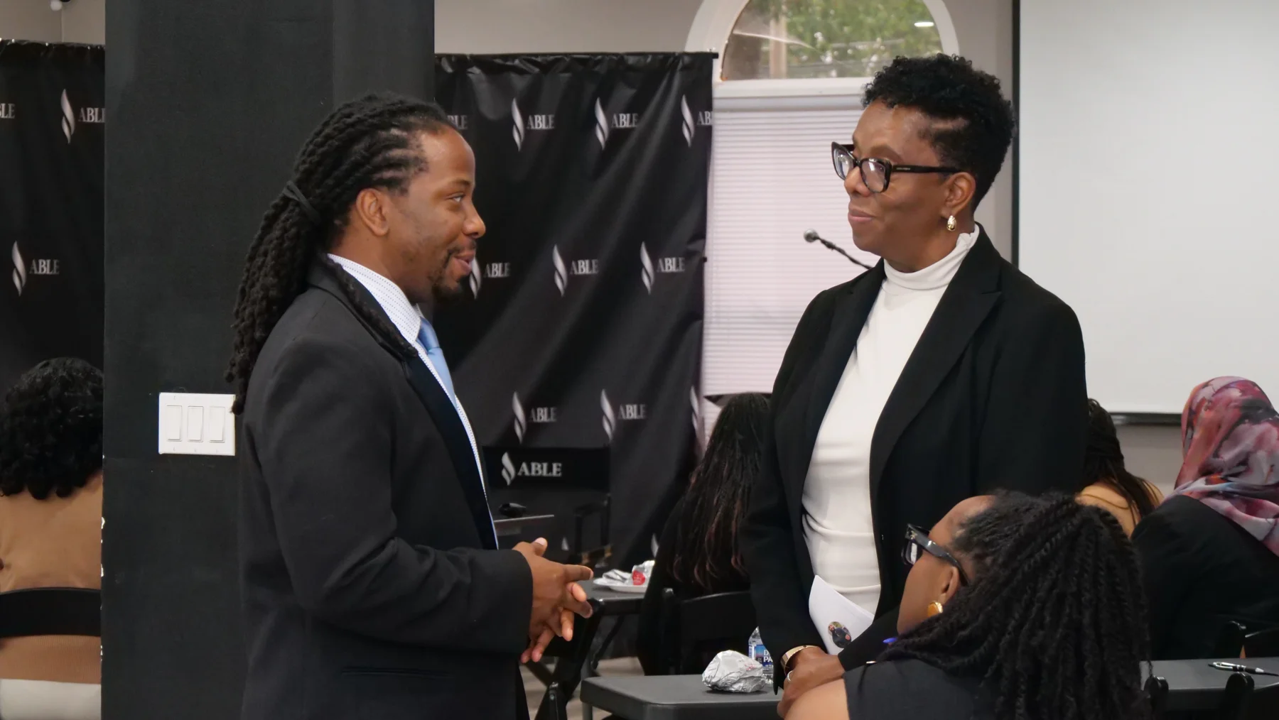 Leadership Lab participants in conversation